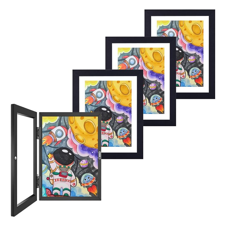 Factory Wholesale Customized Cheap Kids Art frame,Front Opening with HD Glass,Horizontal and Vertical Art Display For Kids Artwork,Photos,Crafts,Drawing