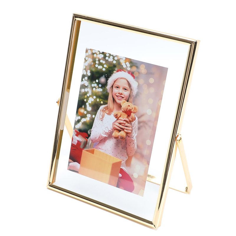 Factory Wholesale Customized Gold Floating Frame, Tabletop Shelf Photo Frame, Modern Minimalist Style, Classy Gift For Christmas, Home or Wedding Decoration